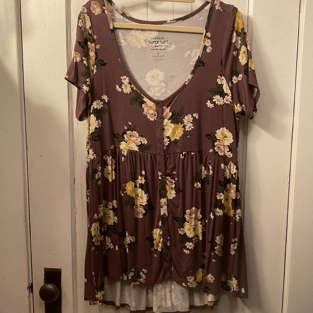 Torrid knit baby doll top